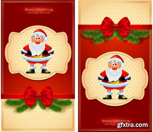 Collection of Christmas banners and stickers 25 Ai