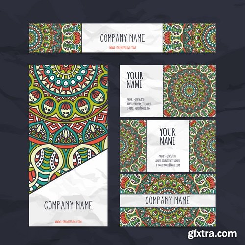 Collection of business cards templates #3-25 Eps