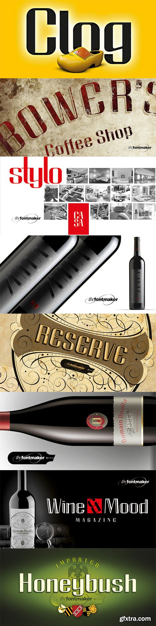 FM Clog Font Family 4xOTF $65