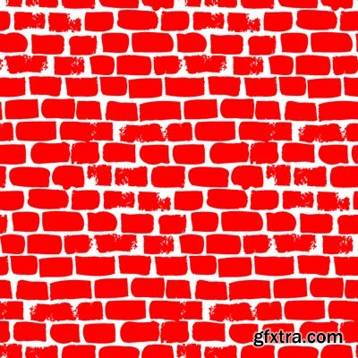 Hand-Drawn Seamless Patterns 1, 25xEPS