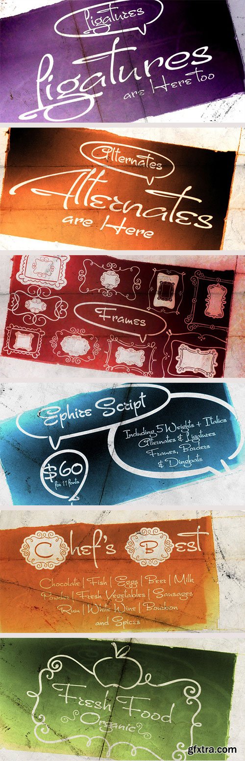 FM Ephire Font Family 11xOTF $60