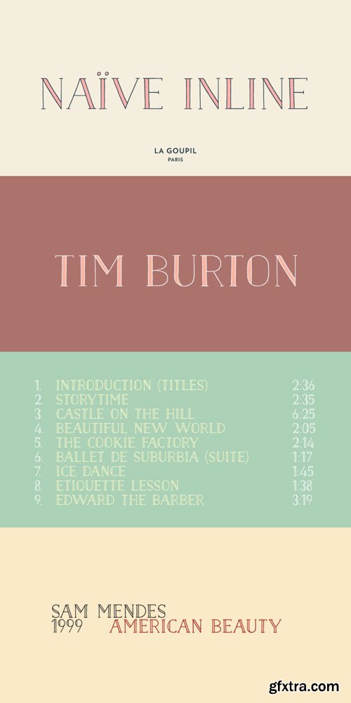 Naive Inline Font Family $30