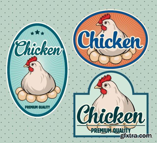Chicken Logos & Designs 2, 25xEPS Chicken Logos & Designs 2, 25xEPS