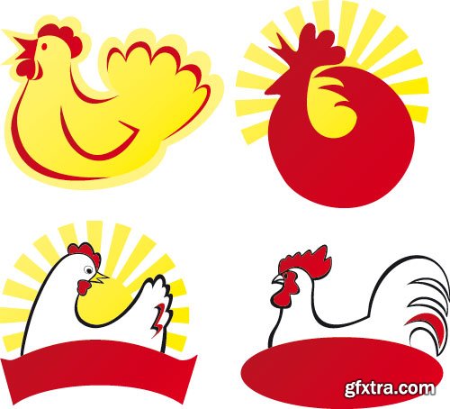 Chicken Logos & Designs 2, 25xEPS Chicken Logos & Designs 2, 25xEPS