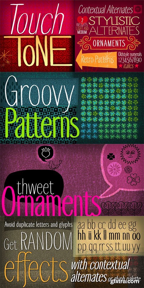 Touch Tone Font Family - 4 Fonts 116$ Touch Tone Font Family - 4 Fonts 116$