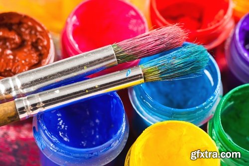 Collection brushes for painting with oil paints 25 UHQ Jpeg