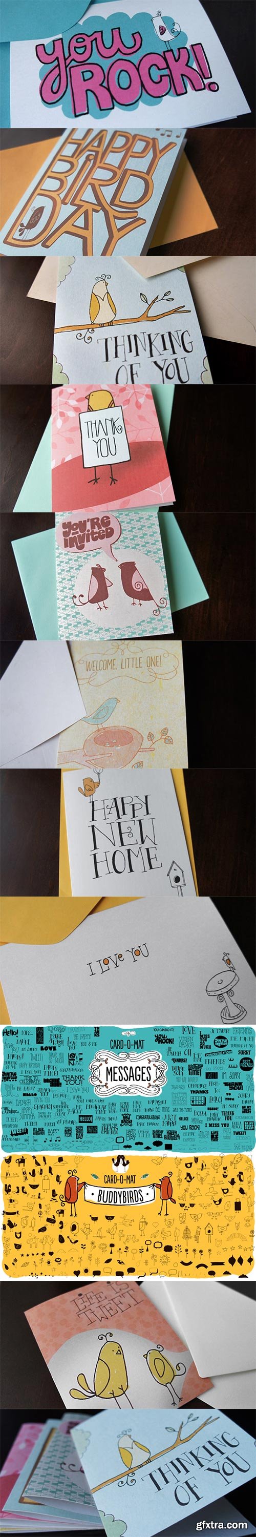 Card-O-Mat Font Family 2xOTF $50