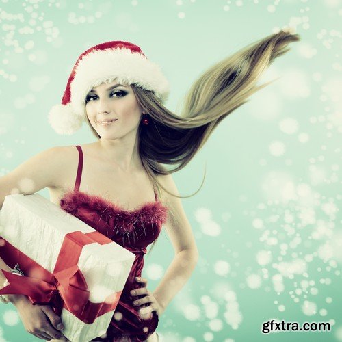 Stock Photos - Christmas girl, 25xJPG