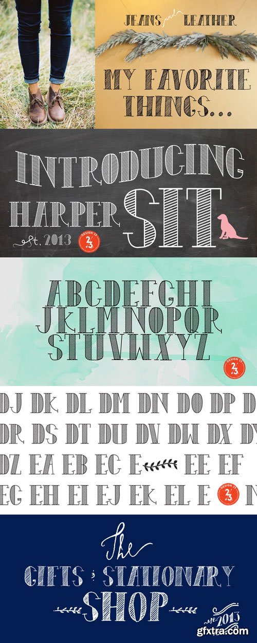 Harper Font Family $43.70