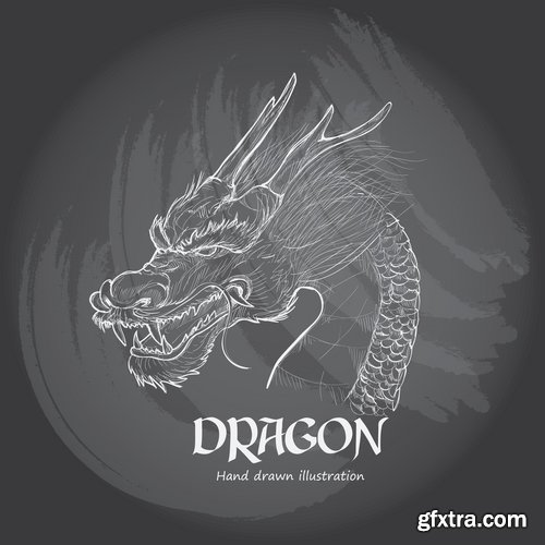 Collection of mythical dragons 25 Eps