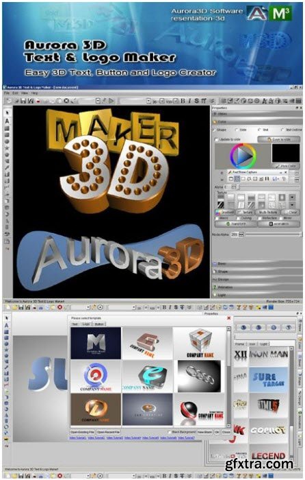 Aurora 3D Text & Logo Maker v14.10.21 Portable