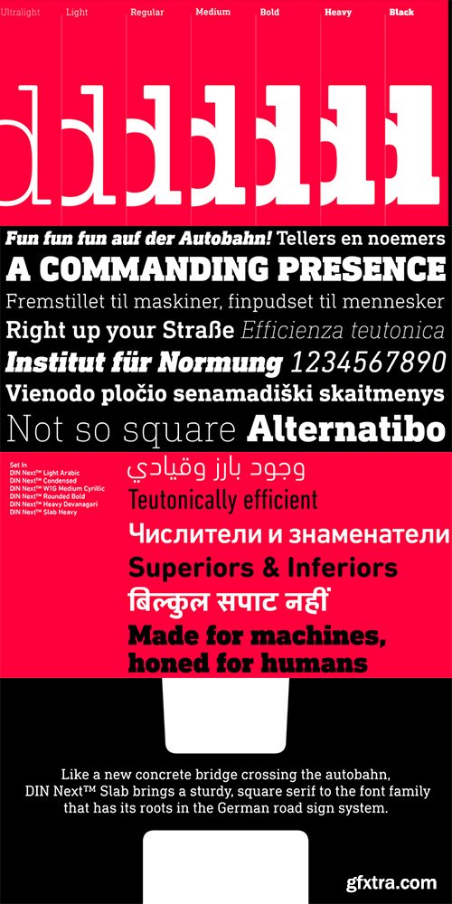 DIN Next Slab Font Family 14xOTF