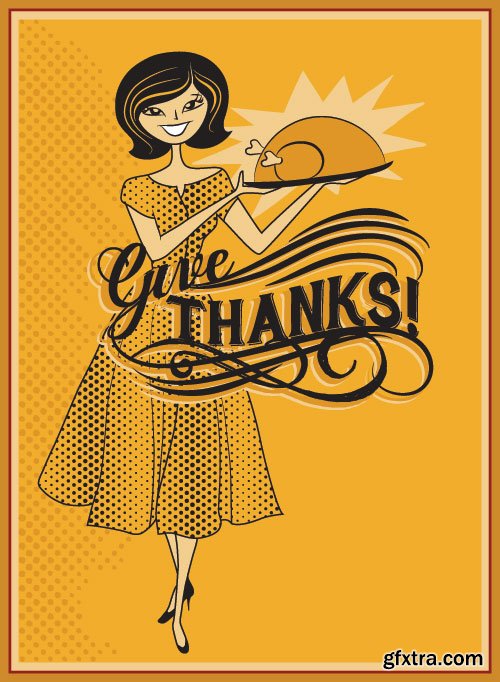 ThanksGiving Celebration Cards 25xEPS