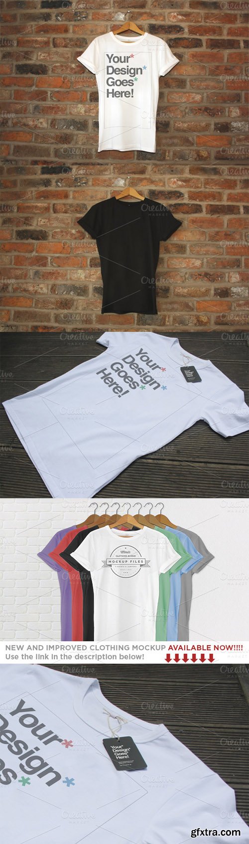 Clothing Brand T-Shirt Mockups - CreativeMarket 8746 » GFxtra