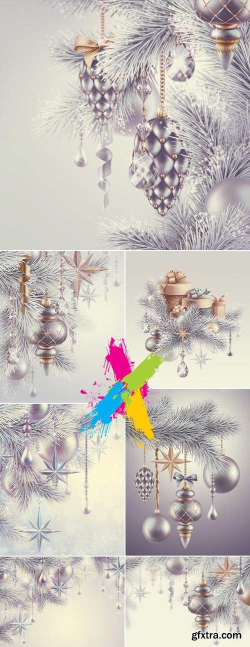 Stock Photo - Retro Style Christmas Decorations