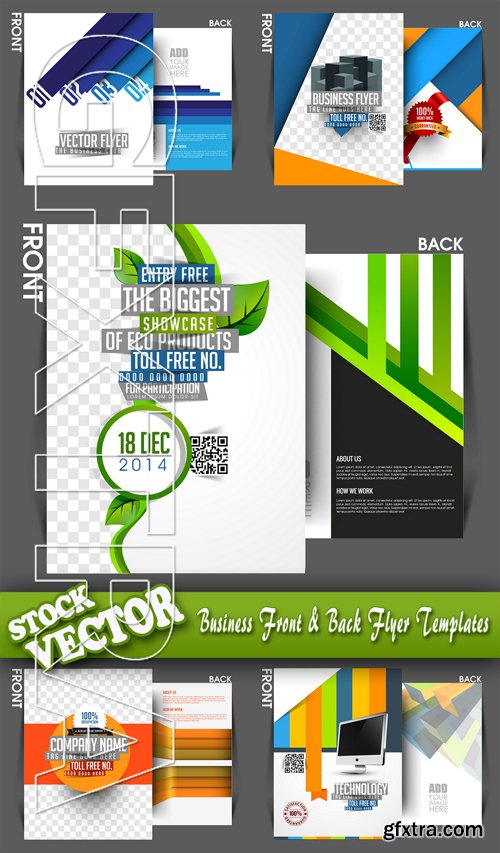 Stock Vector - Business Front & Back Flyer Templates