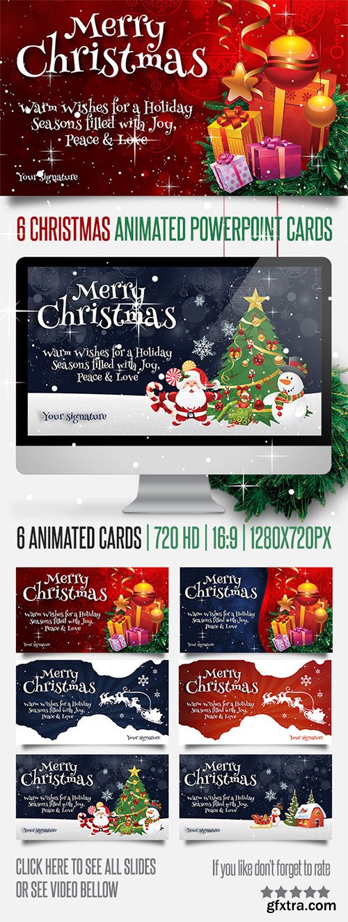 GraphicRiver - 6 Christmas Powerpoint Animated Cards