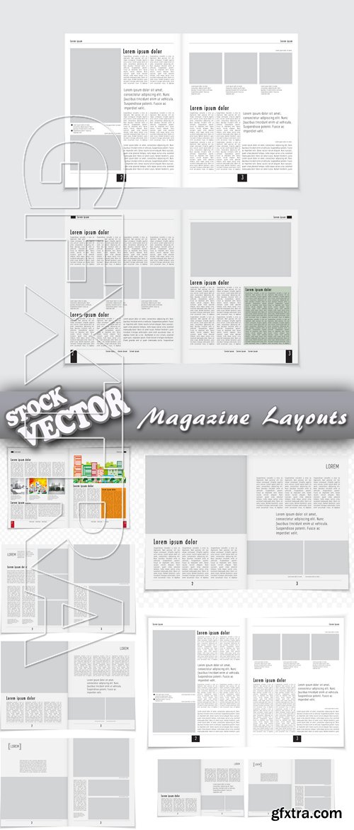Stock Vector - Magazine Layouts