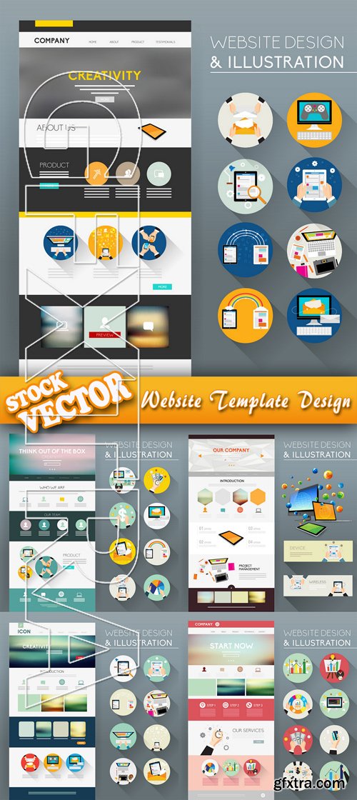 Stock Vector - Website Template Design