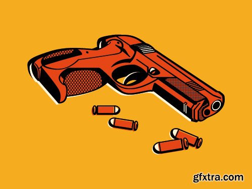 Retro Characters in 3-Color Print Halftone 25xEPS in Stock