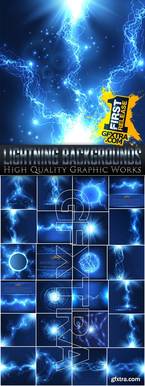 Lightning Backgrounds, 25EPS