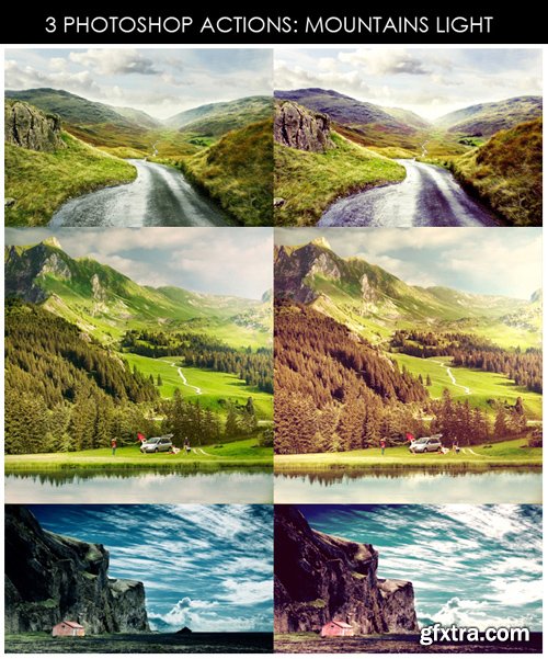 Photoshop Actions - Mountains Light