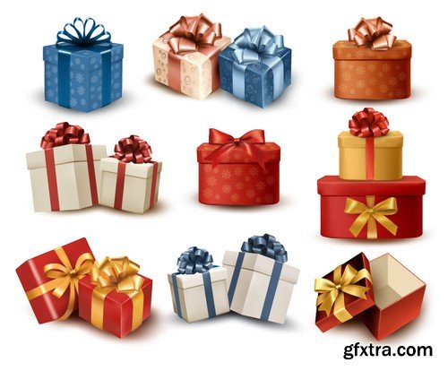 Stock Vectors - Christmas Gifts, 25xEPS