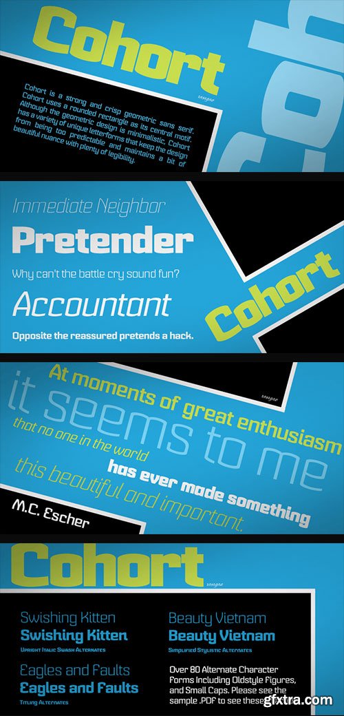 Cohort Font Family 12xOTF