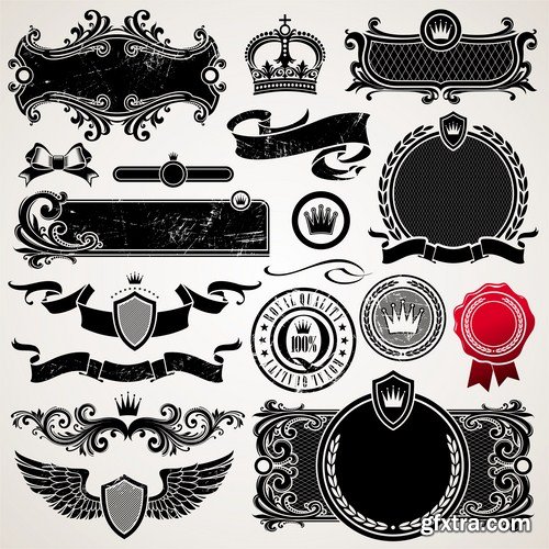 Antique Design Elements - 30 Vector Antique Design Elements - 30 Vector