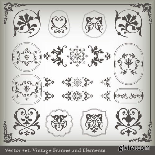 Antique Design Elements - 30 Vector Antique Design Elements - 30 Vector