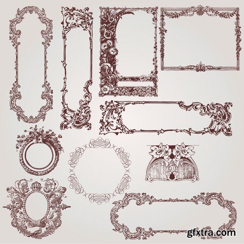Antique Design Elements - 30 Vector Antique Design Elements - 30 Vector