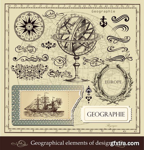 Antique Design Elements - 30 Vector Antique Design Elements - 30 Vector
