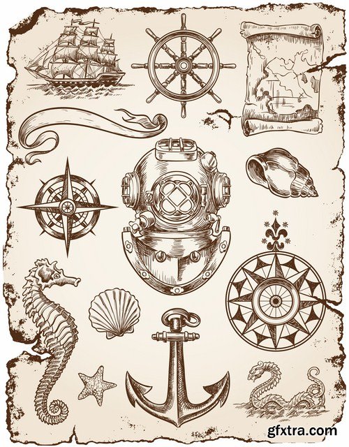 Antique Design Elements - 30 Vector Antique Design Elements - 30 Vector
