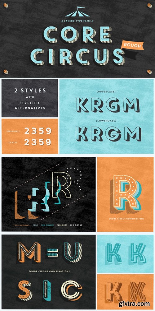 Core Circus Rough Font Family - 17 Fonts Core Circus Rough Font Family - 17 Fonts
