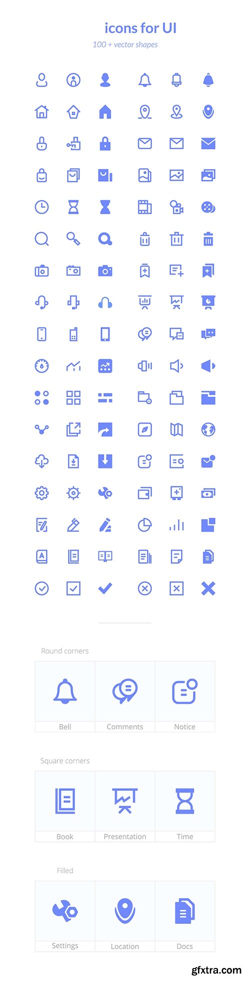 PSD, AI, EPS Web Icons - Basic Icons For User Interface (November 2014)