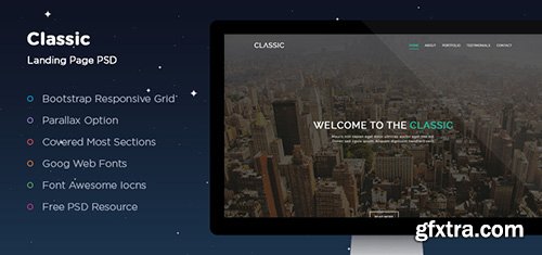PSD Web Template - Classic - Landing Page Theme