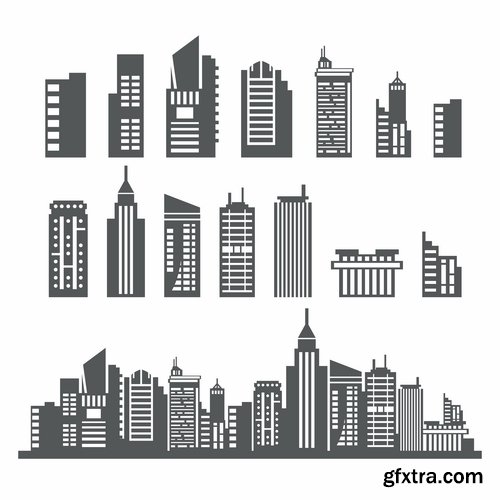 Building and architecture with drawings - 25 Eps Building and architecture with drawings - 25 Eps