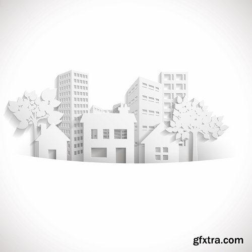 Building and architecture with drawings - 25 Eps Building and architecture with drawings - 25 Eps