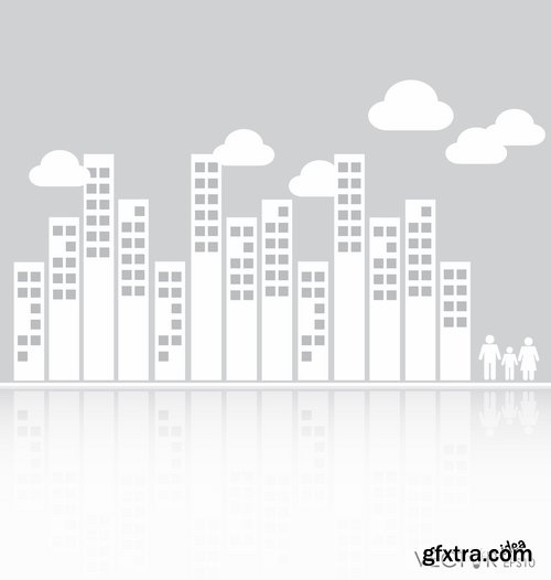 Building and architecture with drawings - 25 Eps Building and architecture with drawings - 25 Eps