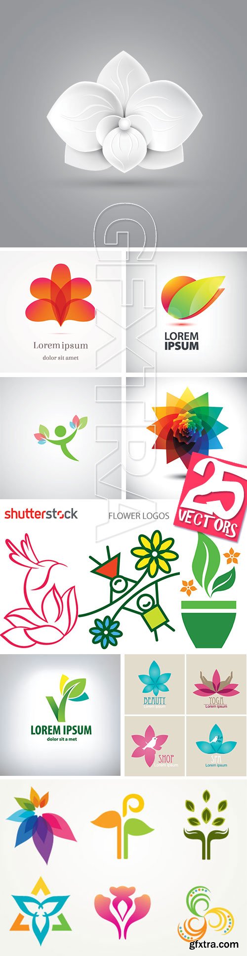 Flower Logos 25xEPS Flower Logos 25xEPS
