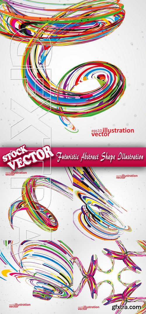 Stock Vector - Futuristic Abstract Shape Illustration