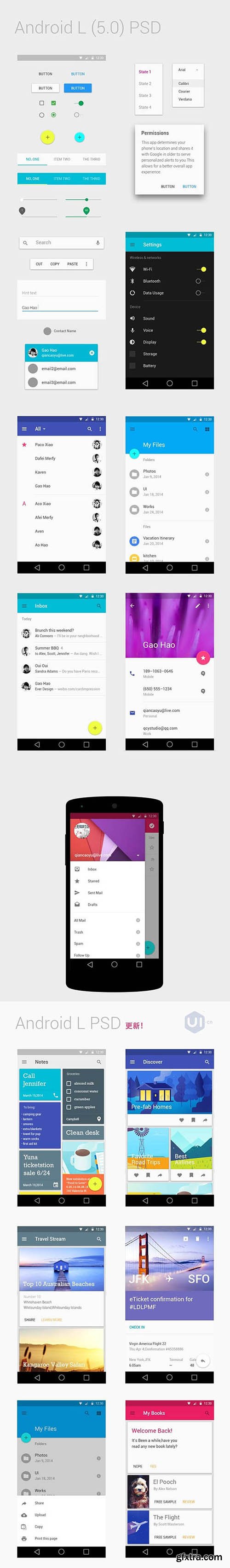 PSD Web Design - Android 5.0/Material Design