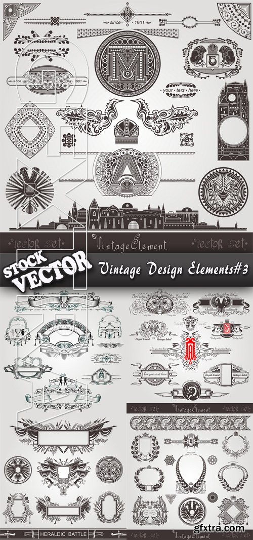Stock Vector - Vintage Design Elements#3