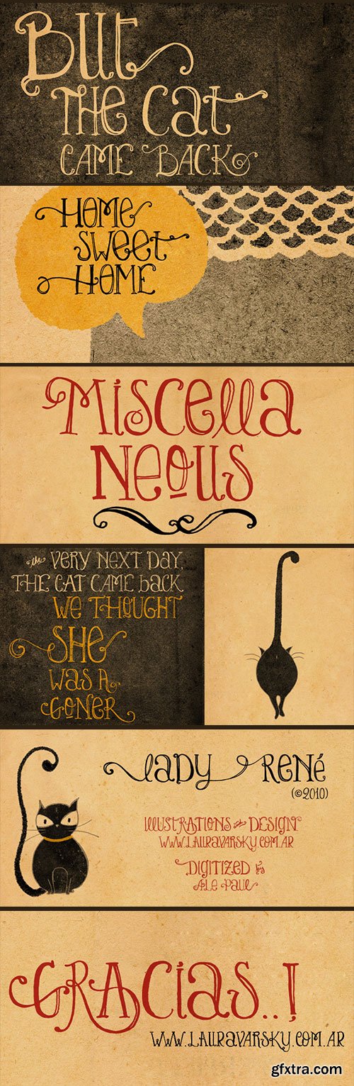 Lady Rene Decorative Handwritten Font $59