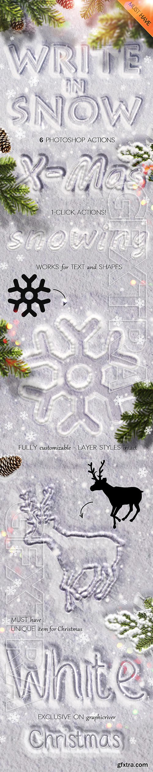 GraphicRiver - Snow Writing Photoshop Actions for Winter Time 9442971