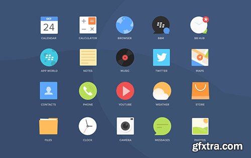 PSD Web Icons - Blackberry Icons