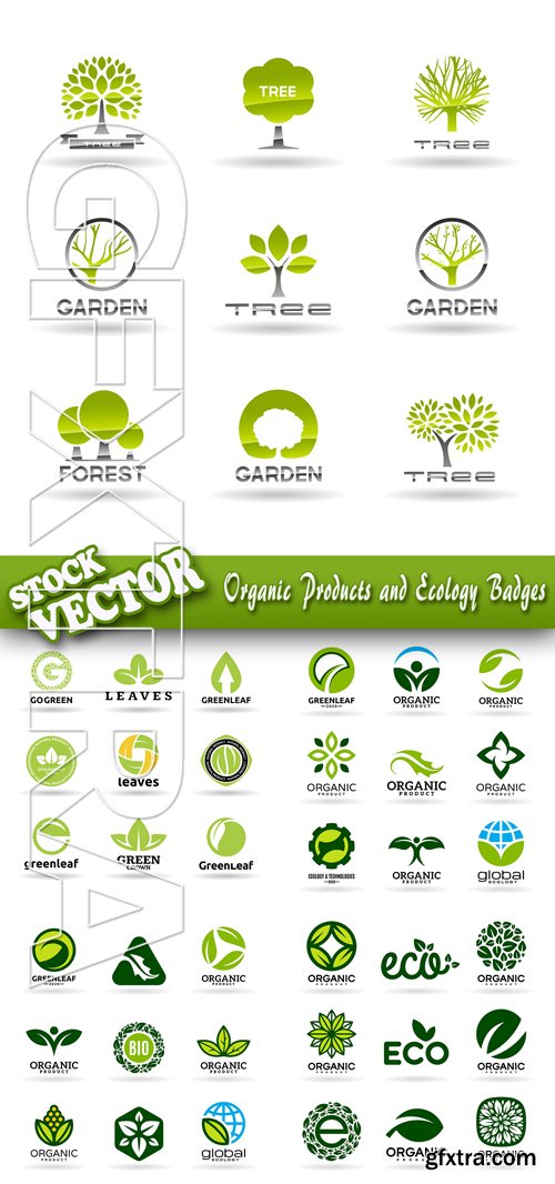 Stock Vector - Organic Products and Ecology Badges