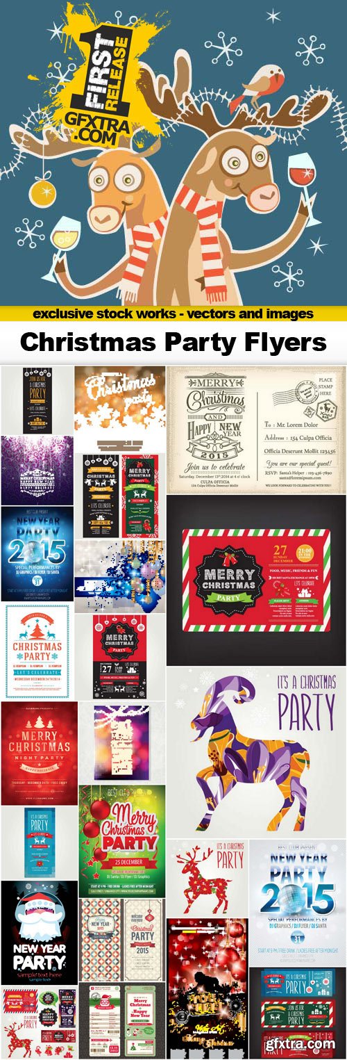 Christmas Party Flyers Templates - 25x EPS