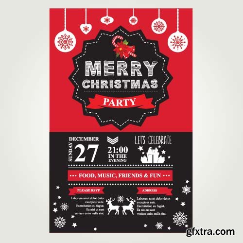 Christmas Party Flyers Templates - 25x EPS