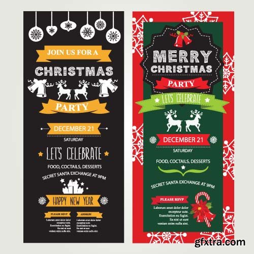 Christmas Party Flyers Templates - 25x EPS